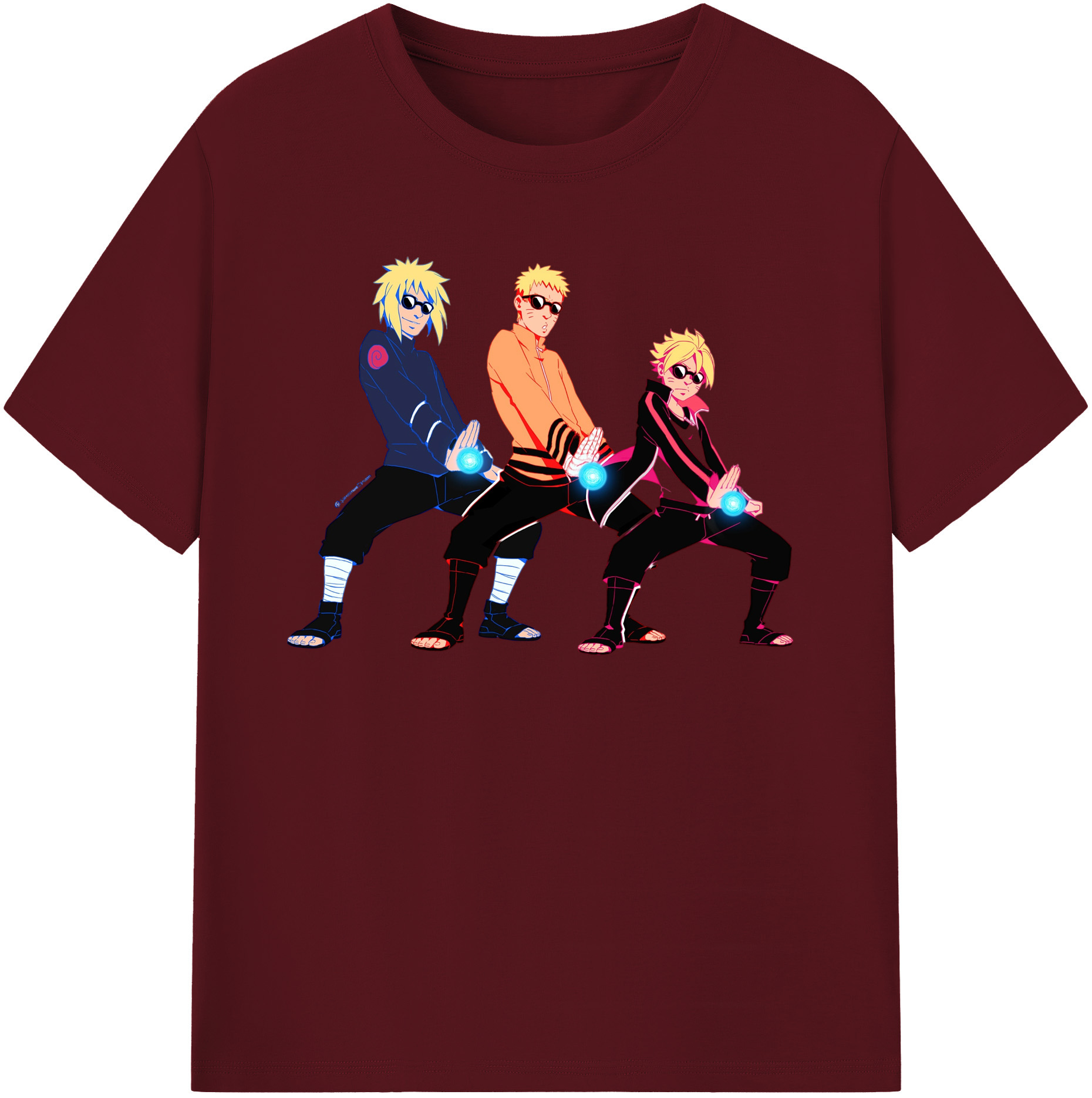 （画像用） NARUTO -ナルト- うずまき ナルト Uzumaki Naruto 綿100％半袖Tシャツ（フロントプリント）